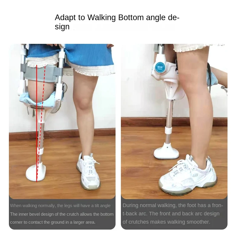 Ankle Fracture Support Single-leg Mobility Aid Non-slip Crutch for Adults Sprain Recovery Assistant Walking Aid for Ankle