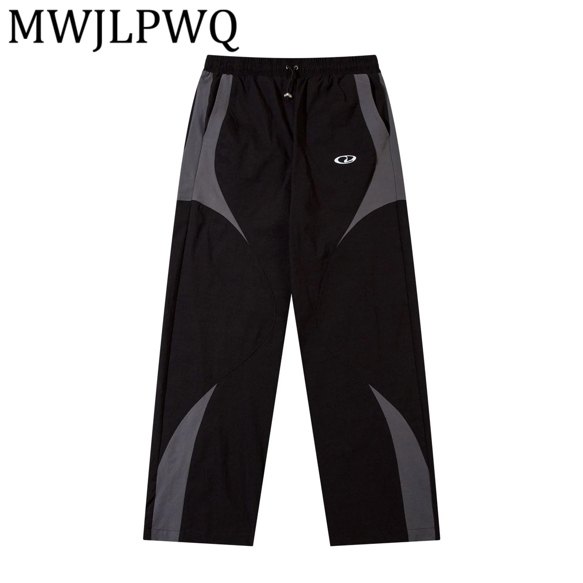 

MWJLPWQ 2025 Spring Autumn New American Street Patchwork Design Sports Pants Male Loose Modish Casual Trousers Fashion 21814