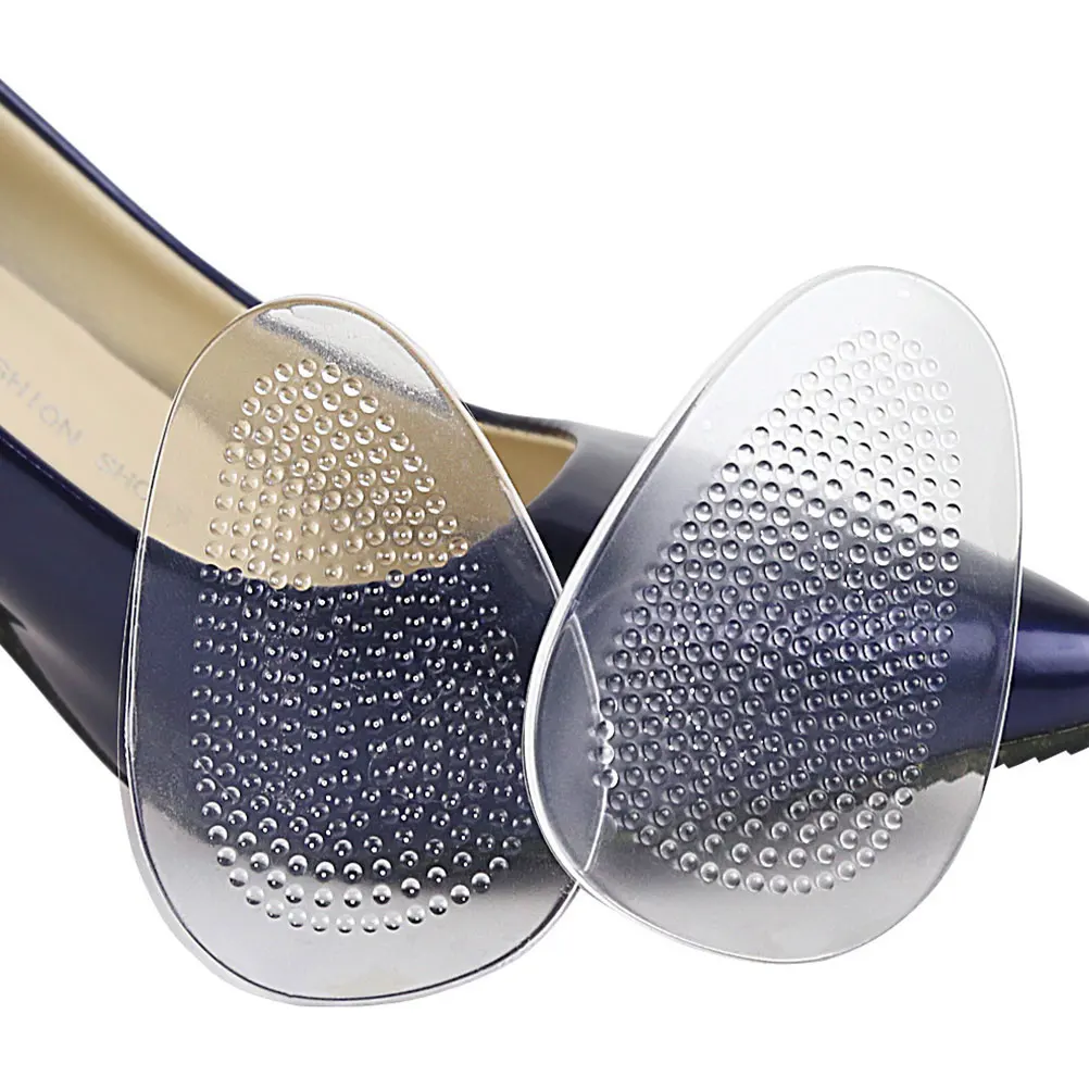 

3 Pairs Adhesive Transparent Massage Insoles Shock Absorbing Anti Slip Heel Pads for High Heels Boots Flats Men Shoes Sports