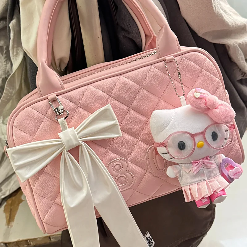 Llavero con cuentas de Hello Kitty, bonito abalorio de dibujos animados para llaves, bolsos, monedero, mochila, regalo acrílico 3D para niñas, accesorios