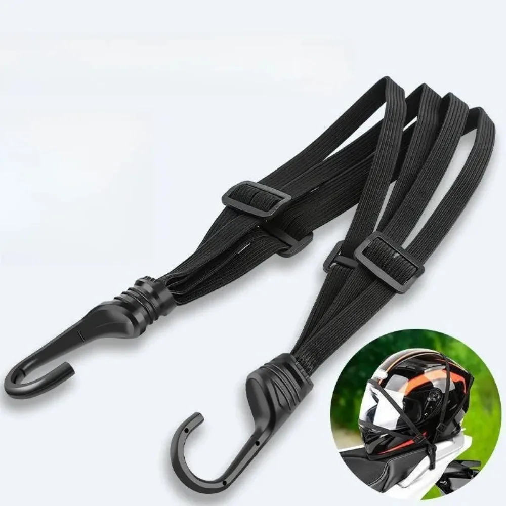 Universal Motorcycle Luggage Strap Retractable Elastic Helmet Rope Adjustable Buckle High Strength Fixing Belt For Helmet Bag