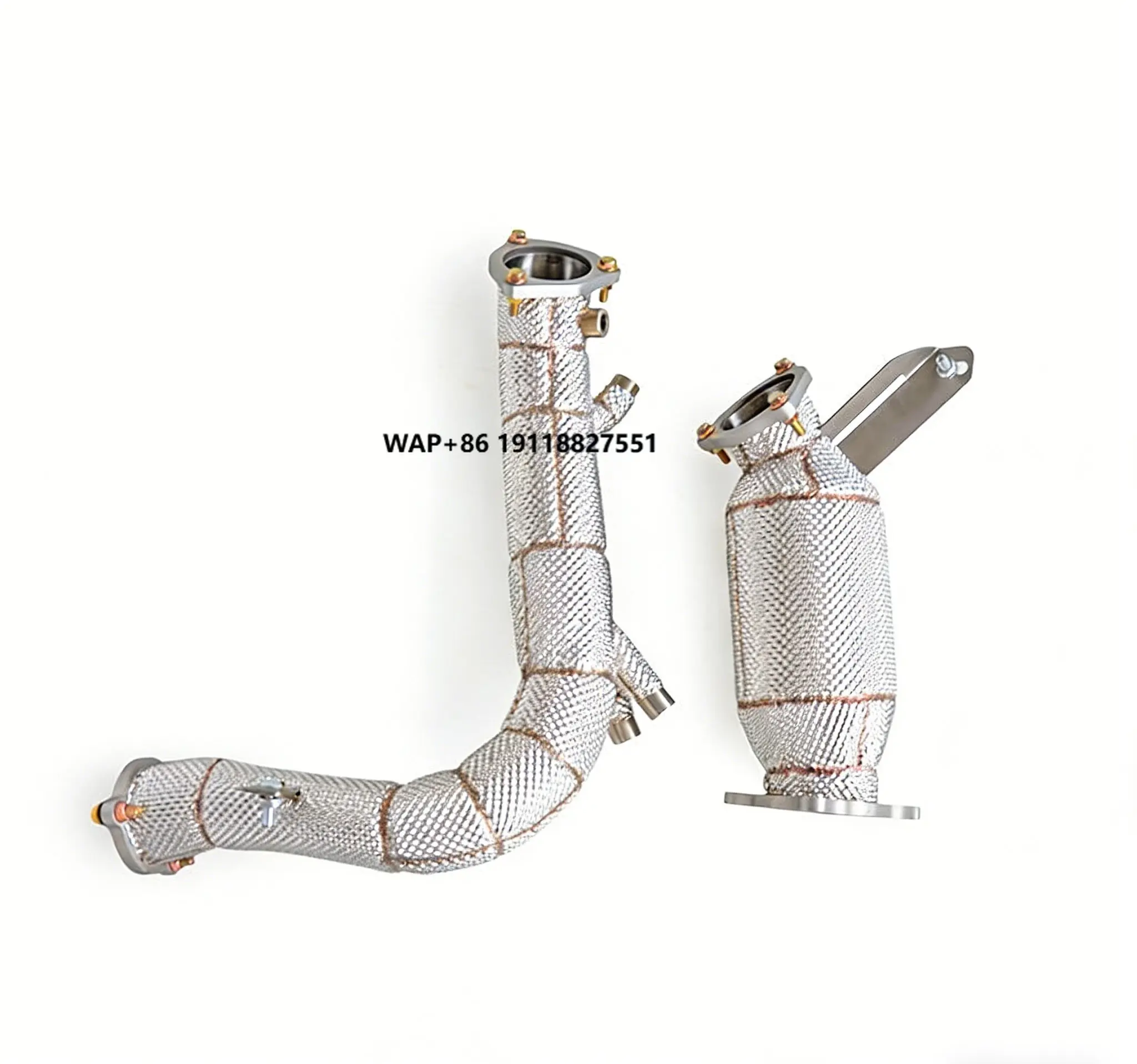Stainless Exhaust Downpipe Head Front Pipe forA6 2.0T C8 2020-2025Stable Quality Racing Car with Heat Shield Upgrade Power