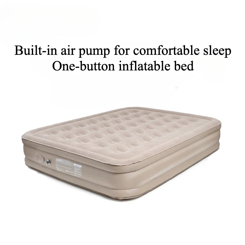 Inflatable Mattress for Camping & Home, Outdoor Tent with Thickened Portable Bed, Double-Size Camping Air Mattress for Floor