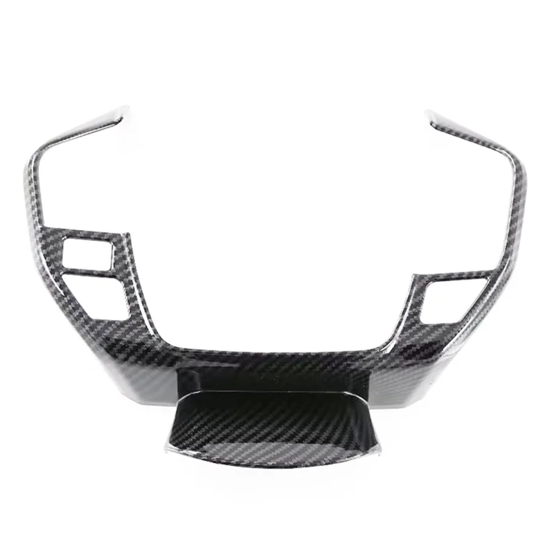 Carbon Fiber Style Steering Wheel Panel Cover Bezel Trim Insert Garnish for Toyota BZ4X EA10 2022 2023