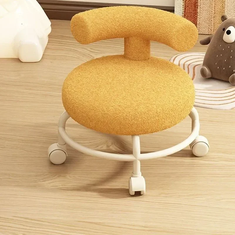 Kindergarten Child Chair Baby Low Household Kitchen Backrest Children's Stool Removable Round Sgabello Bambini Kids Furniture