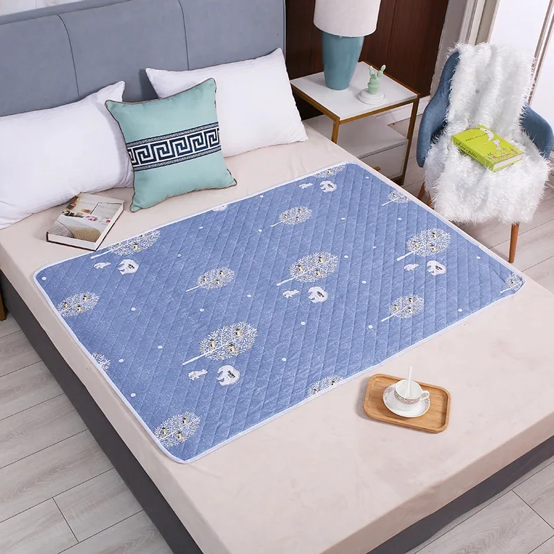 Waterproof  Washable Mattress Urine Mat for Cute Cartoon Bed Protector Diaper Bedding Urine Pads Cloth Breathable  Mattress