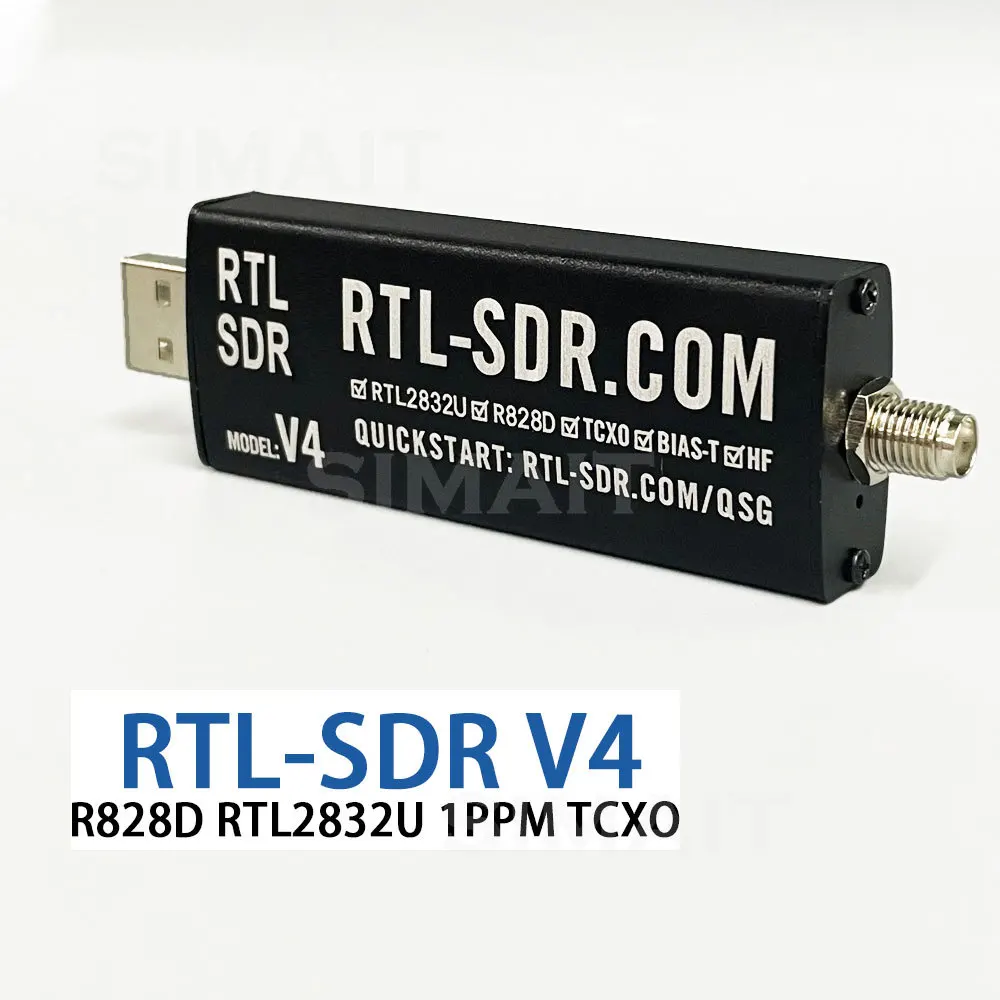 SDR-V4 Blog RTL SDR V4 R828D RTL2832U 1PPM TCXO SMA RTLSDR Software Defined Radio With Multipurpose Antenna