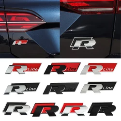 1 stücke Auto Vorne Hinten Schwanz Stamm Stoßstange R R-linie Emblem Dekoration Aufkleber Für Volkswagen VW R Linie Golf 6 7 Touran Touareg Polo