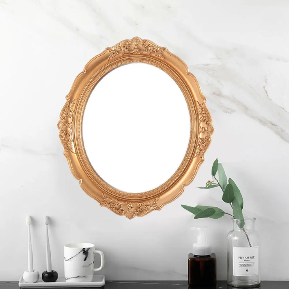 

1Pcs Retro Makeup Mirror Vintage Style Wall Hanging Mirror for Women Compact Decorative Bathroom Or Bedroom Beauty Tool