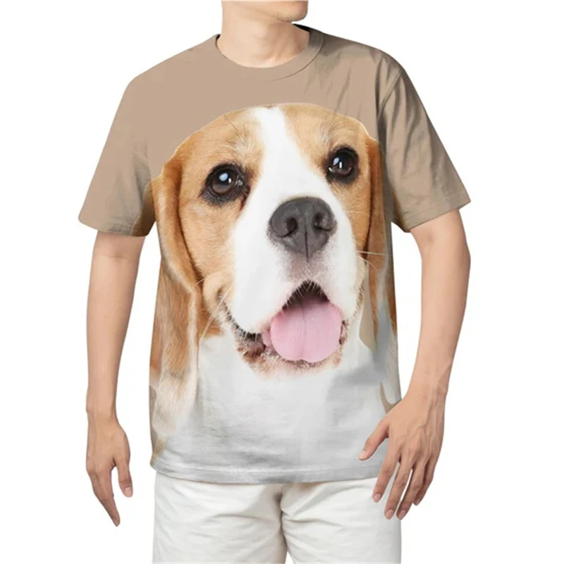 Fashion Short Sleeve Cute Dog Summer 3D Graphic T Shirts Golden Retriever Fashion Casual Men's T-Shirt Cool Mens Gifts Tops Tees