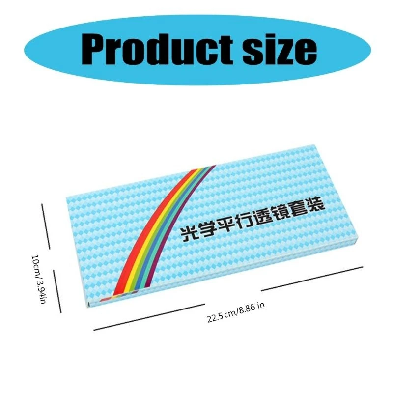 DXAB 6PCS Optics Lens Physics Stripe to Teaching Physics ، Lighted Serciped