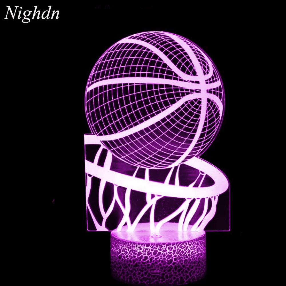 

Nighdn Basketball Night Light 3D Illusion Led Lamp Birthday Gift for Boy Girl Kids Nightlight Suitable for Basketball Fans