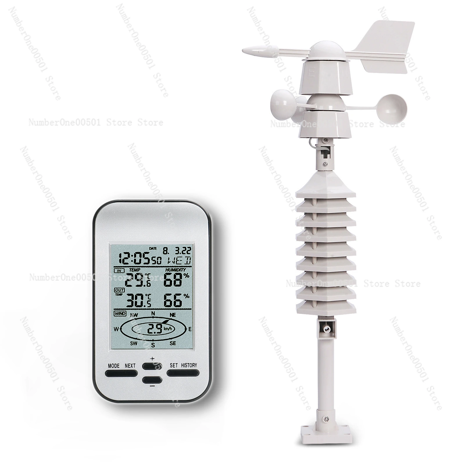 

WS0232 Многофункциональная бытовая метеостанция, метеорометр, анемометр, беспроводной термогигрометр