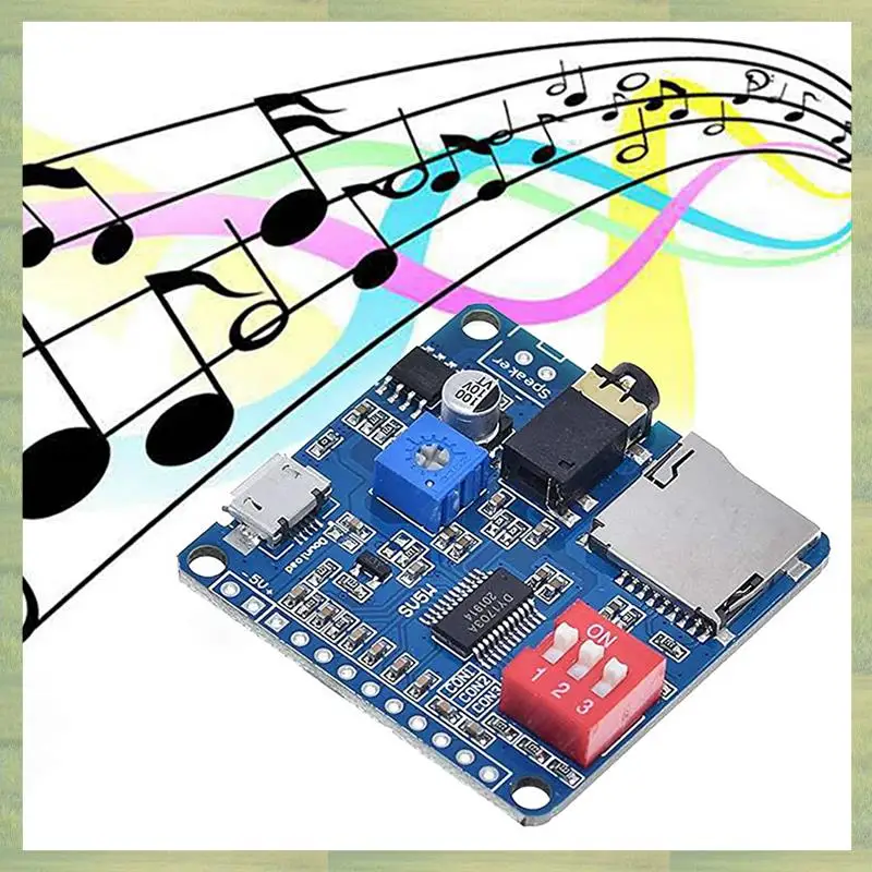 N15R-2X DY-SV5W Voice Playback Module For MP3 Music Player Voice Playback Amplifier 5W SD/TF Card Integrated UART I/O Trigger