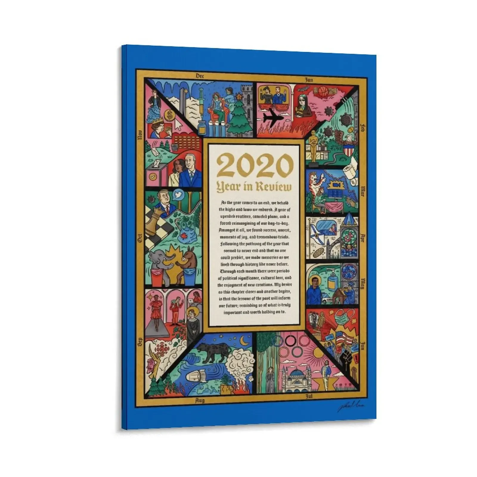 

2020 Year in Review Canvas Painting home decors accessories room decorations aesthetic