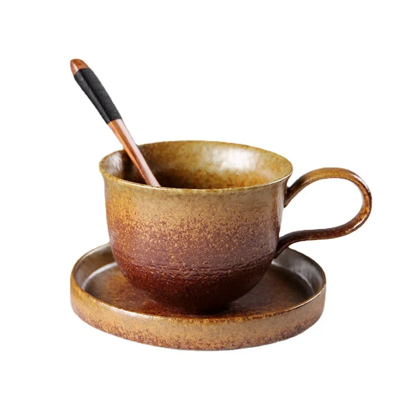 

Coarse pottery mug Coarse pottery ceramic coffee cup Cafe office tableware Afternoon tea coffee set cup