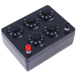 Resistance Box 0-9999.9 Ohm Adjustable Lab Resistor Substitution Box Precision 1W Variable Knob Switch Decade Boxes