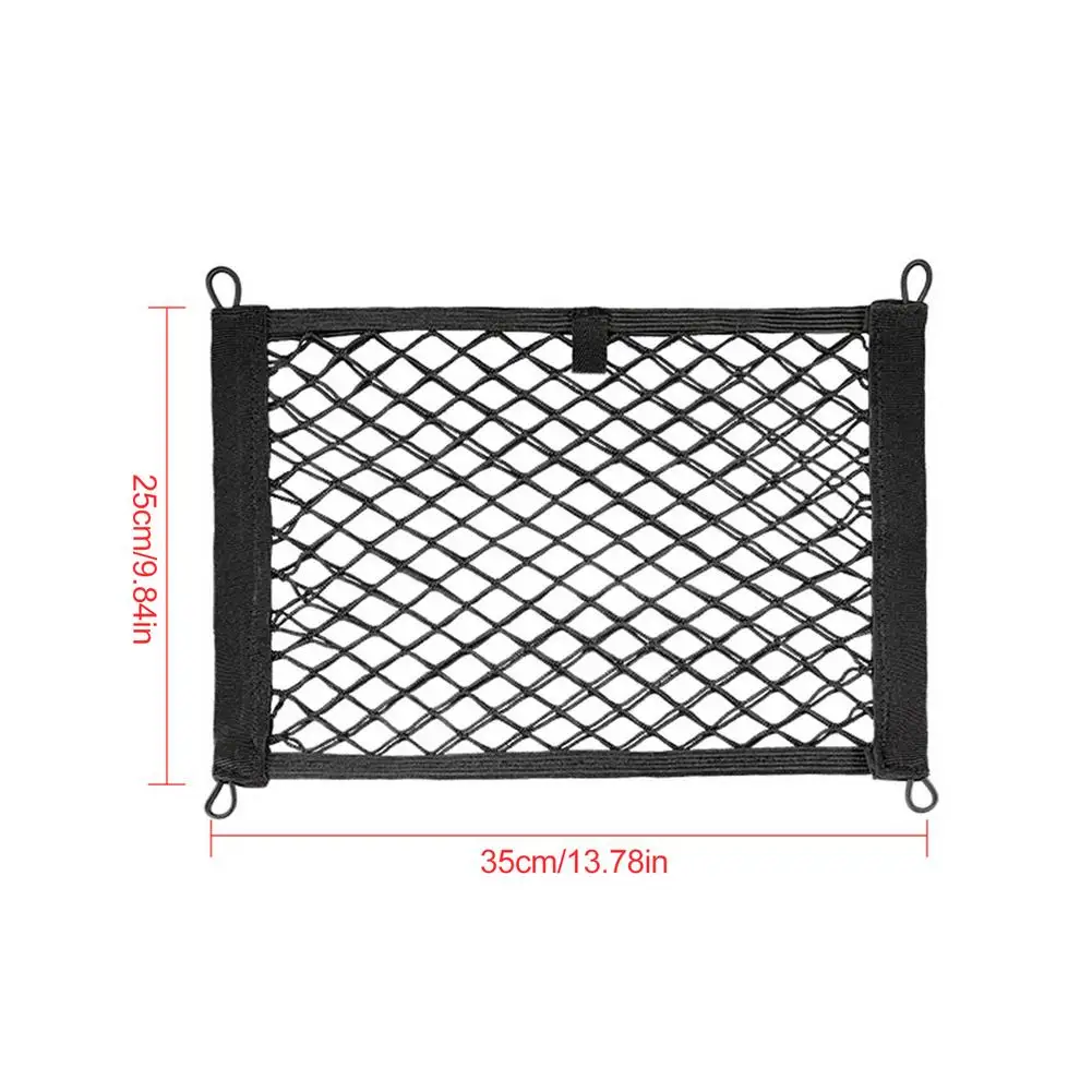 Car Cargo Storage Net Elastic Cargo Net Pocket  Auto Cargo Net Storage Mesh Pocket with Mounting Screws Hooks for Truck Car SUV