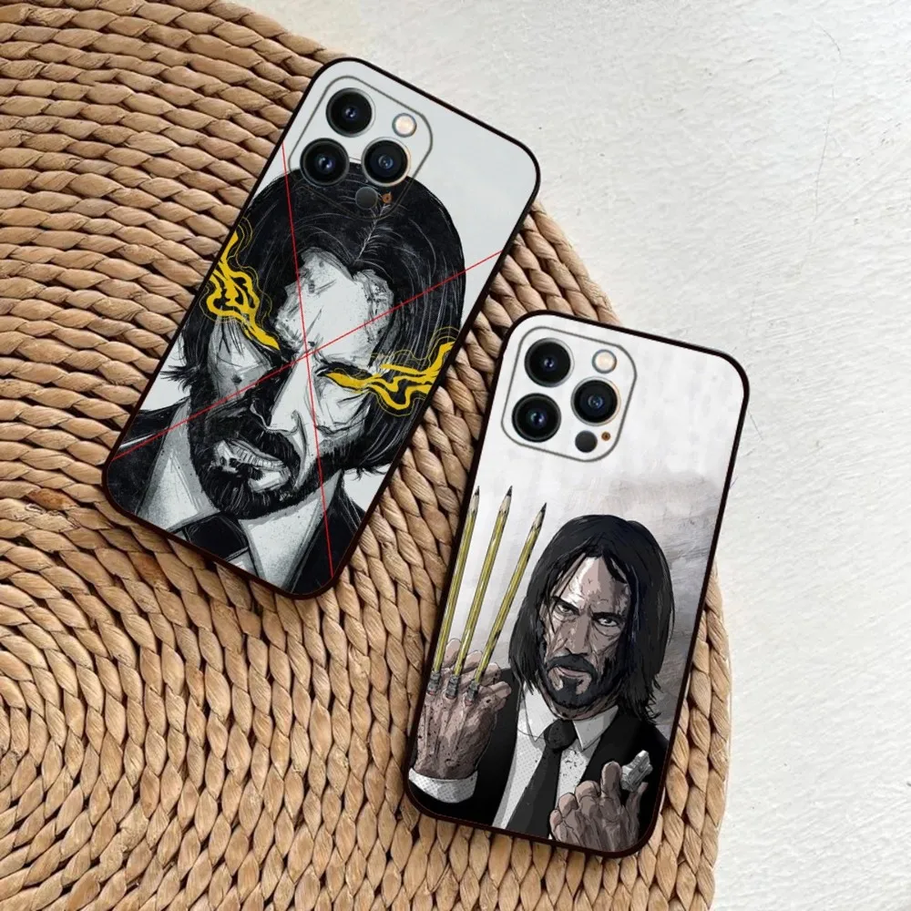 

Film John Wick Phone Case For iPhone 15,14,13,12,11,Plus,Pro Max,XS,X,XR,SE,Mini,8,7 Soft Silicone Black Cover