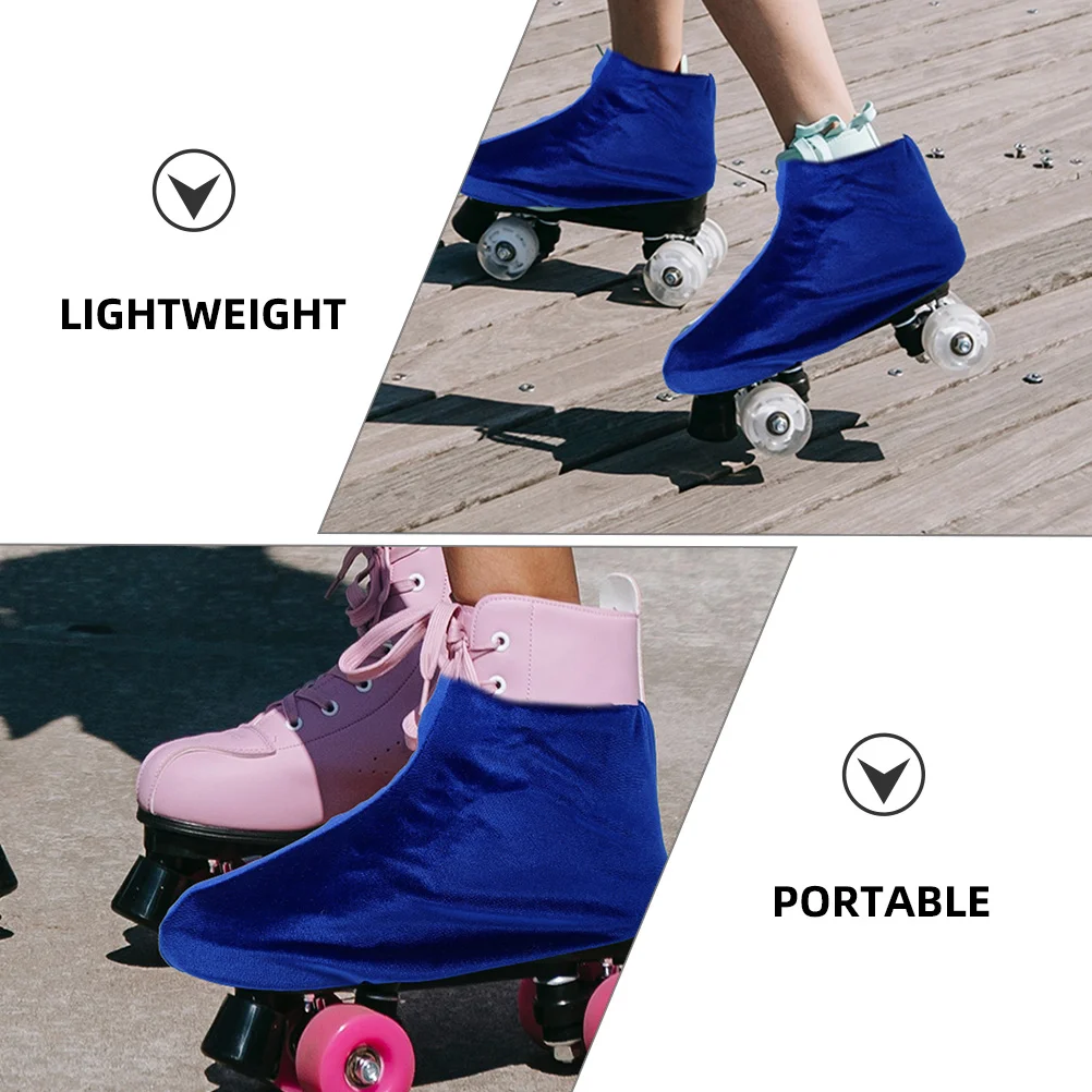 Fundas elásticas de poliéster para patines de hielo, protectores de botas lavables y resistentes al desgaste que se adaptan a la mayoría de los tamaños, accesorios de patinaje