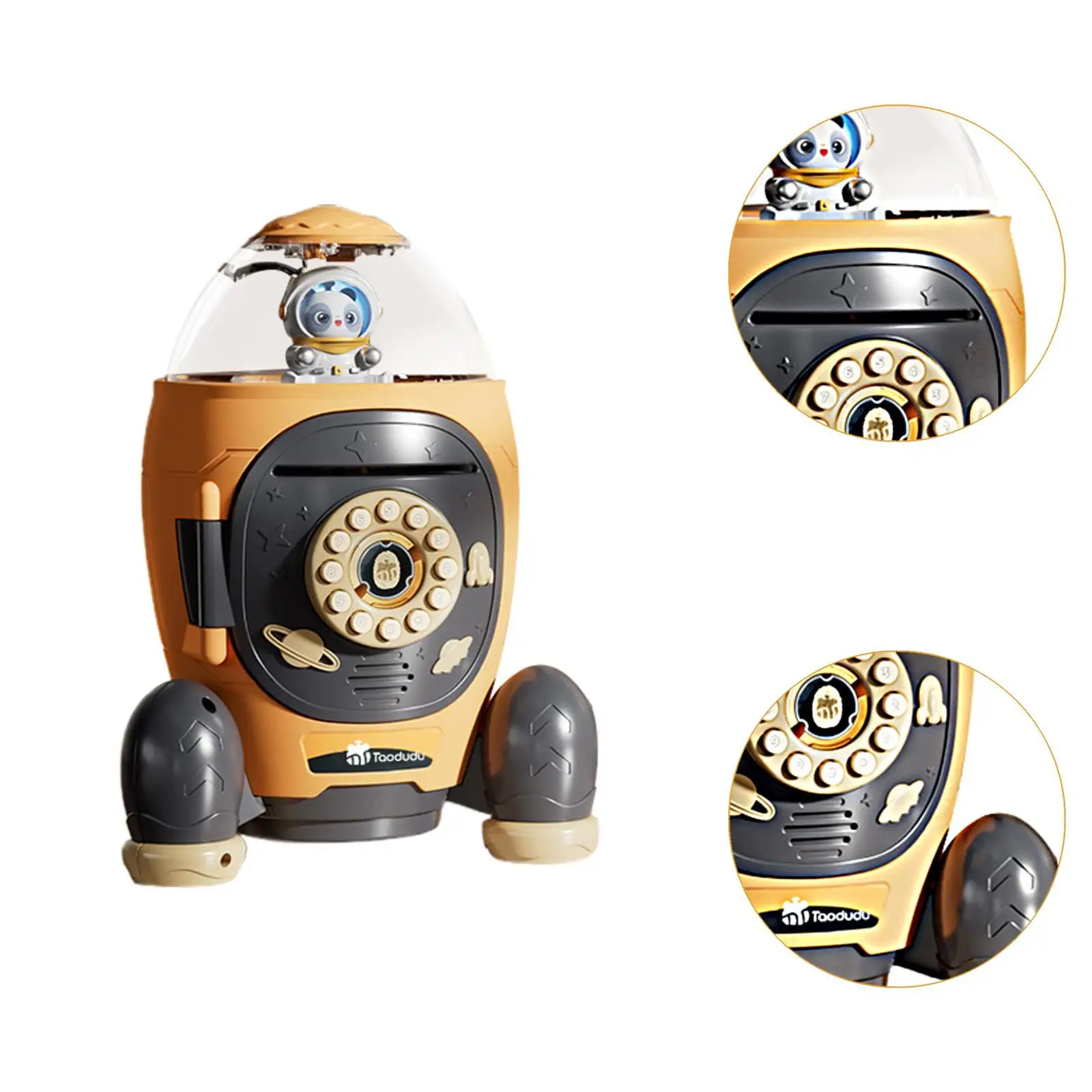 Rocket Piggy Bank Portable Electronic Money Bank for Gift Birthday Children