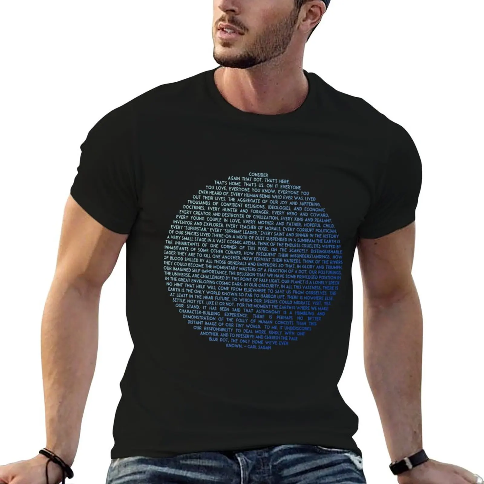 Pale Blue Dot - Carl Sagan T-Shirt Independence Day Short Sleeve T-Shirt