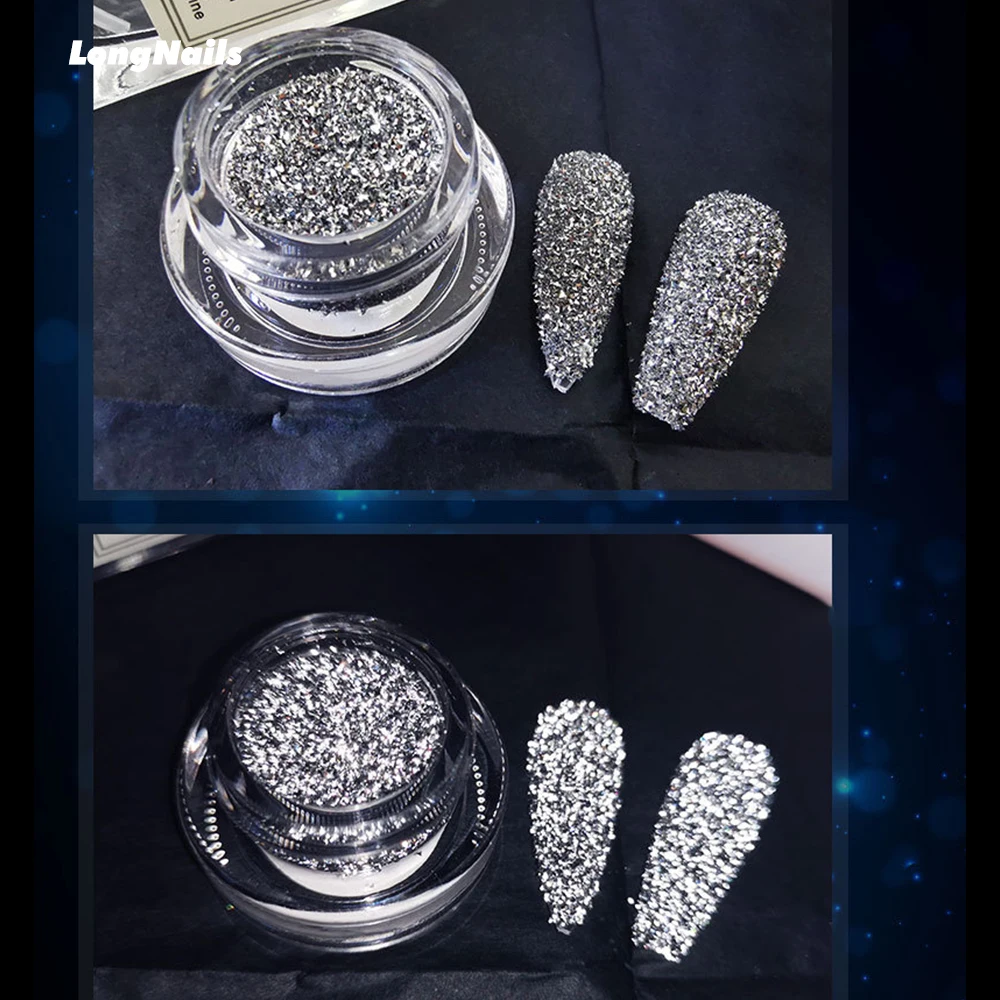 2022 Japanese High Dazzling Powder Highlight Flash Broken Crystal Diamond Glitter Superfine Dance Dipping Nail Powder Glitter 11