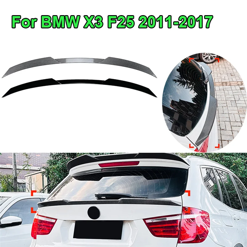 Glossy Tail Spoilers Rear Mid Trunk Spoiler Top Wing For BMW X3 F25 2011 - 2017 Tail Tailgate Splitter Lip HIGH KICK DUCKBILL