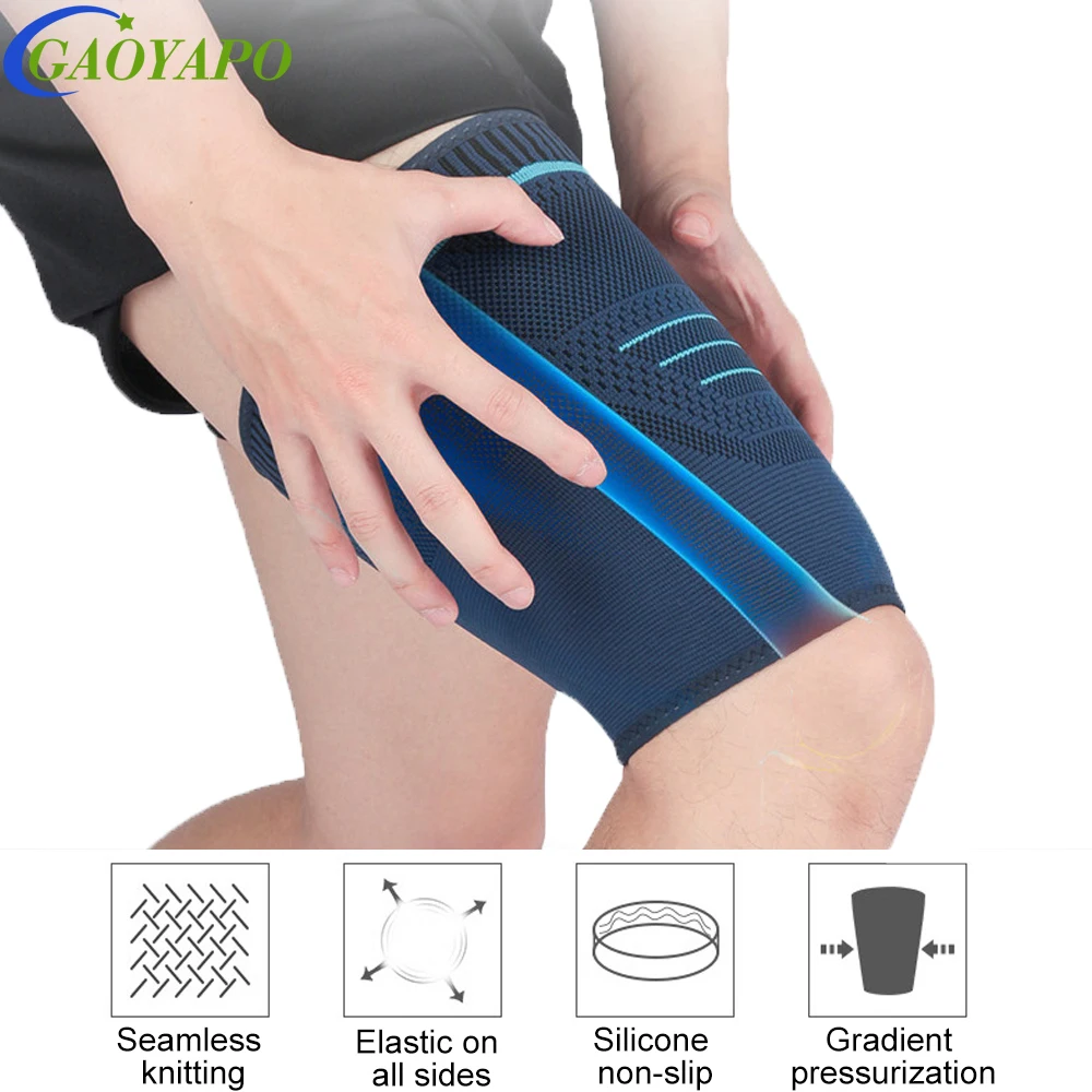 1Pcs Thigh Compression Sleeve,Hamstring Compression Sleeve for Quad Pain Relief,High Elastic Sports Thigh Support for Women Men