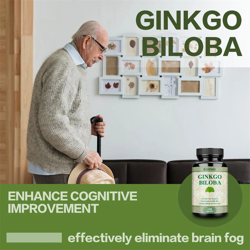 Ginkgo Biloba - Improves Brain, Memory, Focus, Improves Circulation, Enhance Energy, Non-GMO