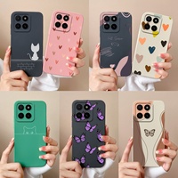 For Honor X5B Plus X5 Phone Case Butterfly Liquid Silicone Full Protection Back Cover For HonorX5 X5BPlus Soft Shockproof Fundas