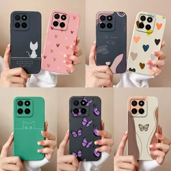 For Honor X5B Plus X5 Phone Case Butterfly Liquid Silicone Full Protection Back Cover For HonorX5 X5BPlus Soft Shockproof Fundas