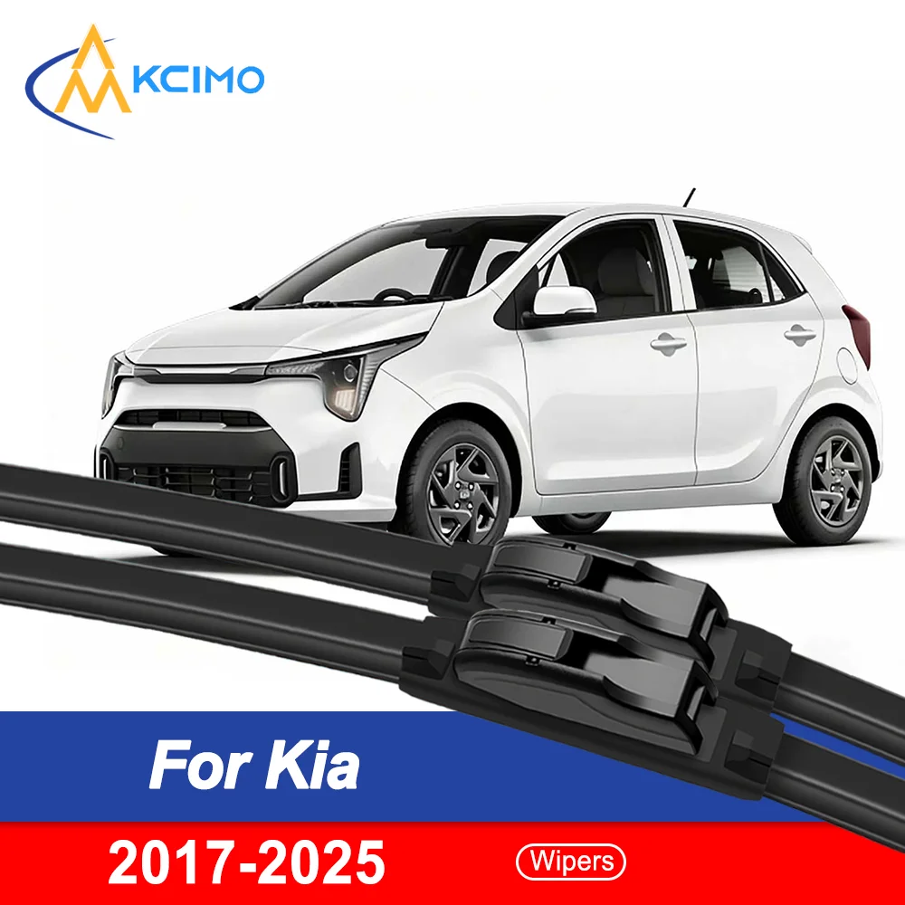 

Clear Vision Flat Wipers for Kia Picanto JA 2017–2025 Low Noise All Season Smooth Windshield Blades