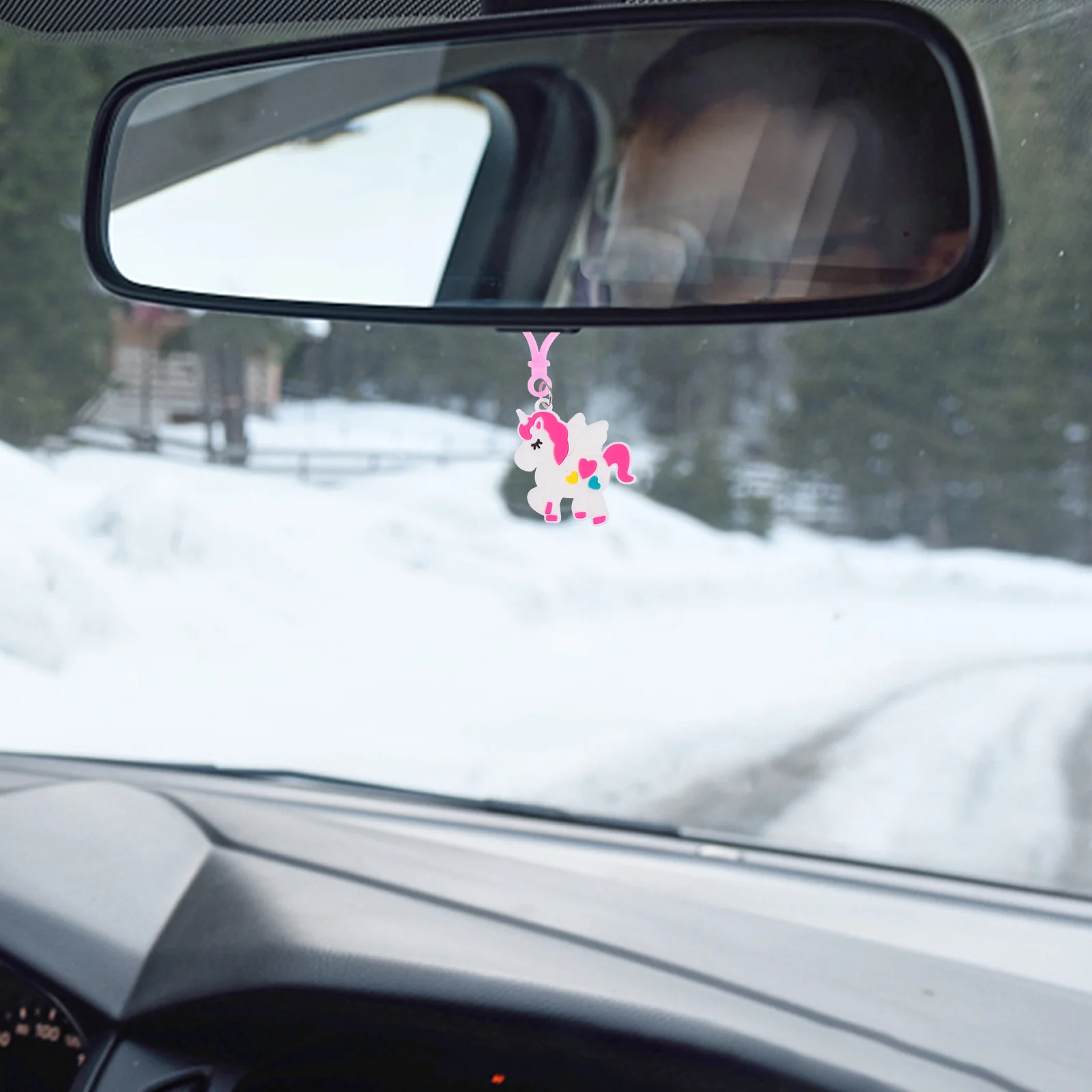 24 قطعة سلاسل المفاتيح يونيكورن الملونة الكرتون حلقات المفاتيح حقيبة معلقة الملحقات مفتاح حامل المعلقات قلادة يونيكورن