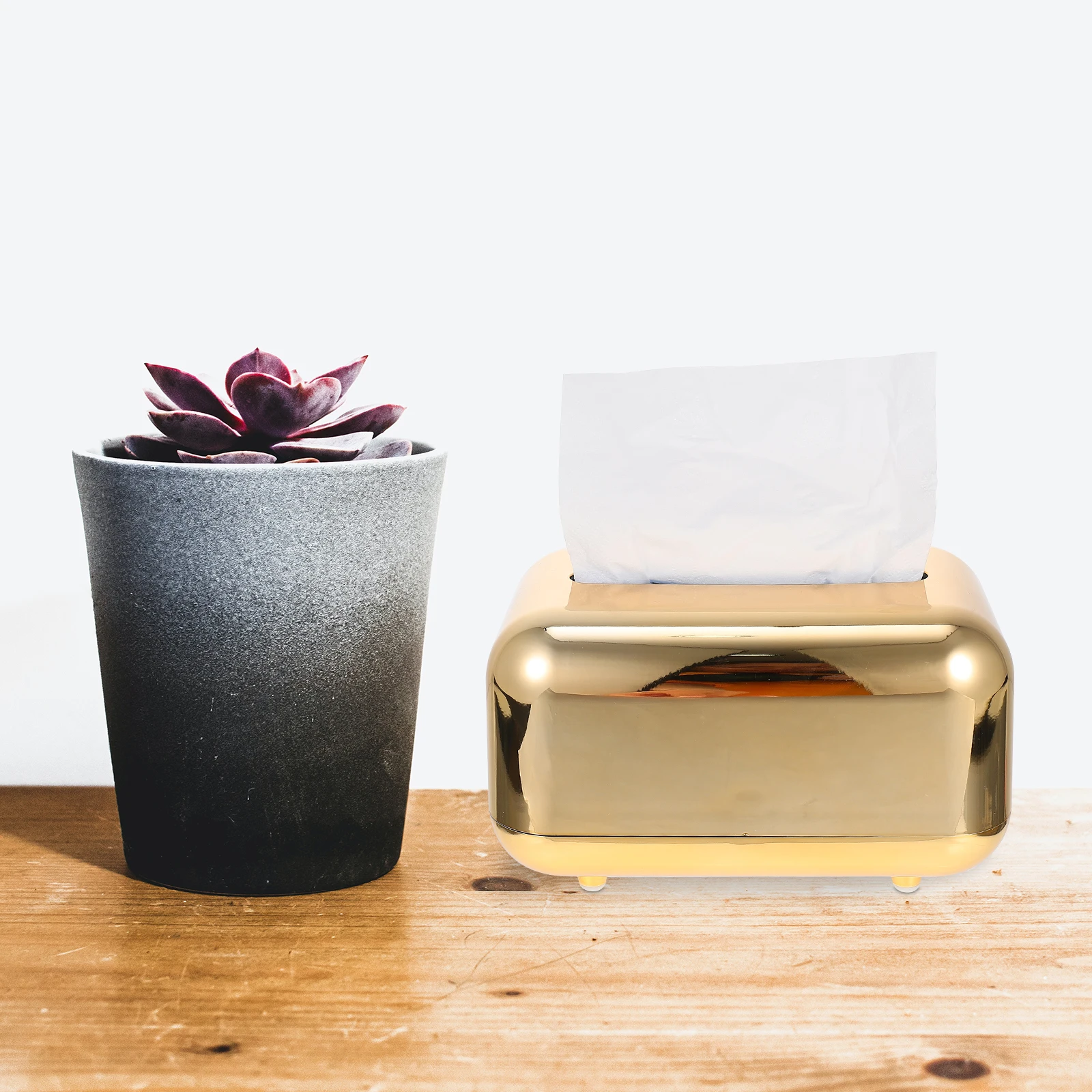 

Nordic Abs Plastic Tissue Holder Mirror Napkin Container Decorative Paper Box Spring Home Office Car Restaurant Hotel ganizer