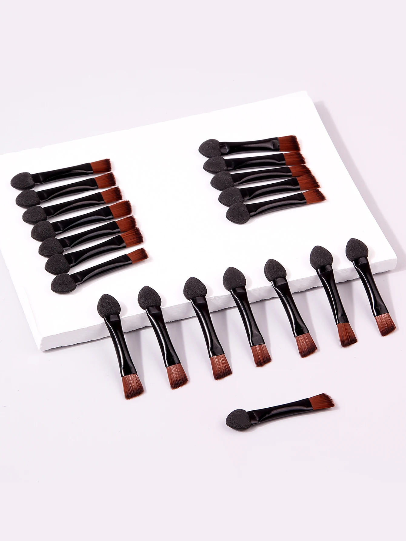 20 Pcs Dual Ended Eyebrow Brush Set Double Ended Sponge Head Eye Shadow Brush Eye Makeup Brushes for Eye Shadow Palette