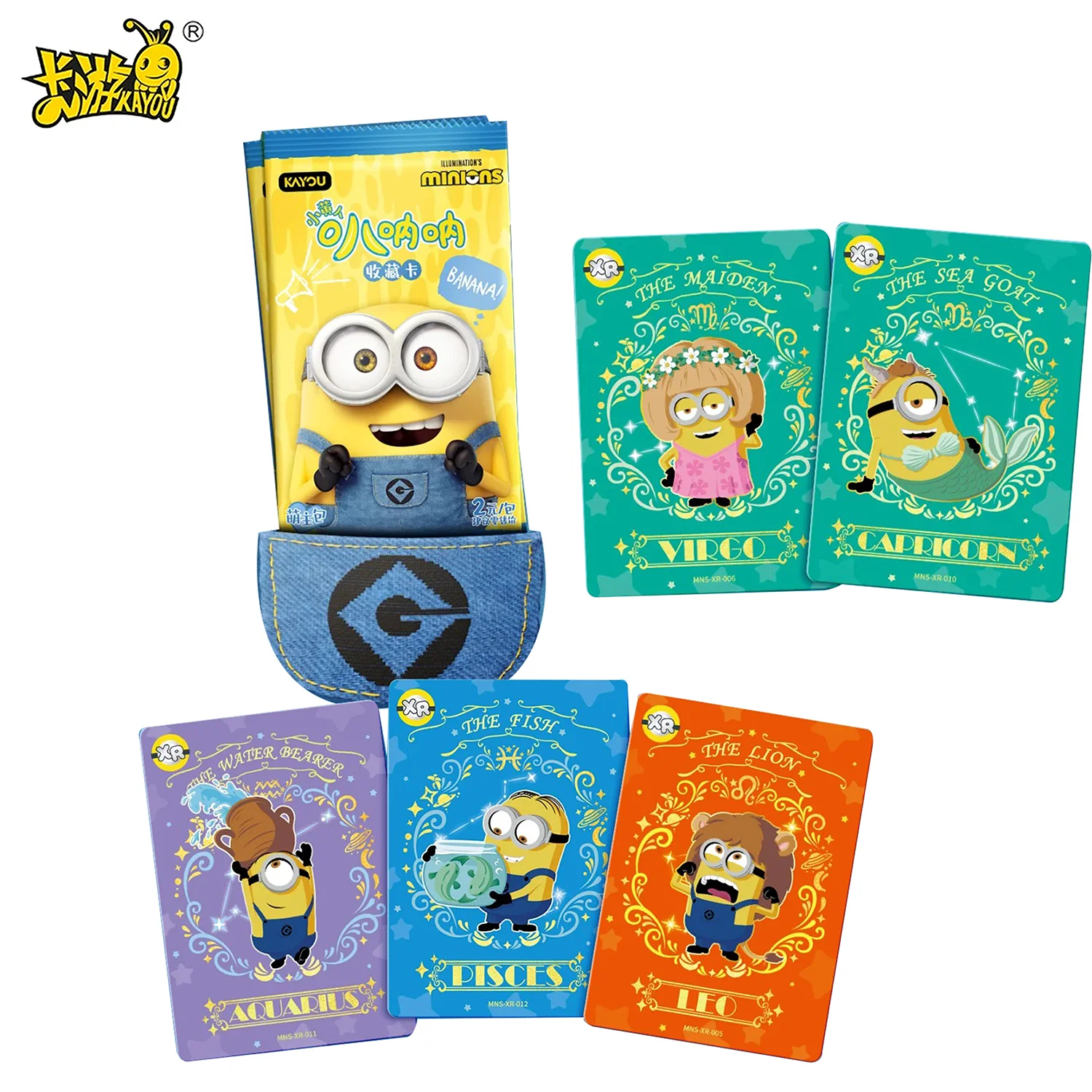 

Подлинная карта KAYOU Minions Card Minions Banana Series Unicon Flowers The Sea Goat Banana Edition, классические сумки для коллекционных карточек аниме