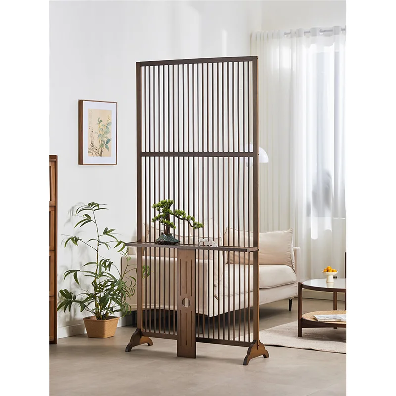 Screen living room decoration home mobile solid wood partition modern simple new Chinese screen partition