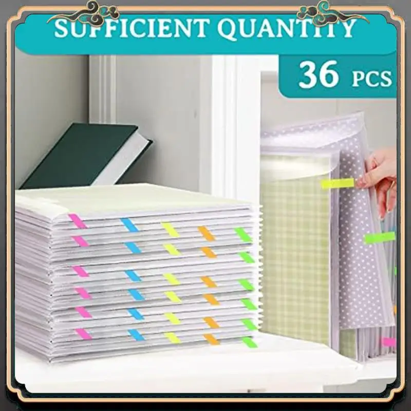 ASMA-36Pcs Scrapbook Organization With Buckle Design,With 100Pieces Multicolor Sticky Index Tabs For Holding 12X12inch Paper