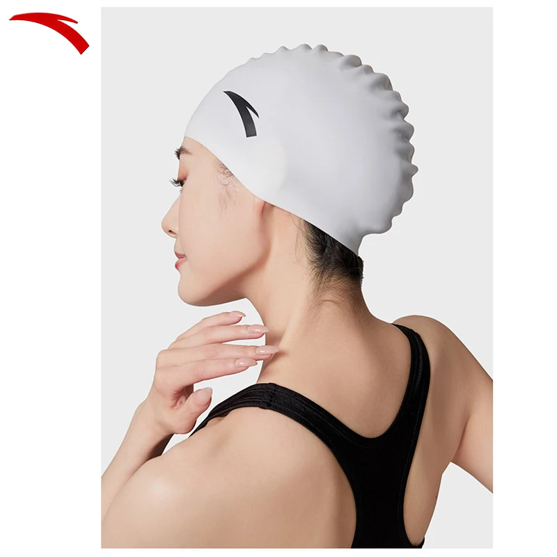 ANTA Men's and Women's Same Style Swimming Cap Professional Comfortable Racing Headless Silicone Swimming Cap