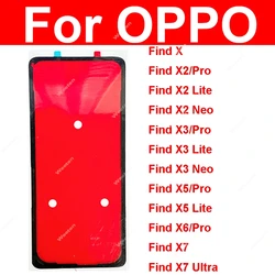 Back Battery Cover Adhesive For OPPO Find X X2 X3 X5 X6 Pro Find X2 X3 X5 Lite Neo X7 Ultra Rear Housing Battery Cover Sticker