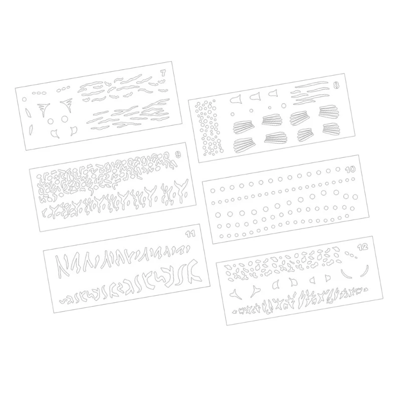  6Pcs Fishing Lure Drawing Templates for Scrapbooking Painting Home Decoration view 5