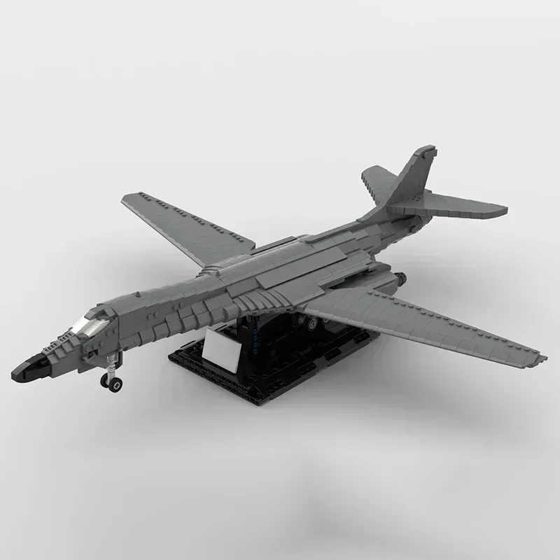 Modelo de aeronave militar moc tijolos de construção escala 1:72 B-1B lancer bombardeiro tecnologia blocos presente brinquedo natal diy conjuntos montagem