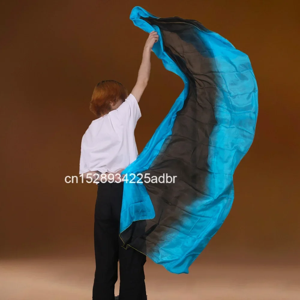 Voiles de danse du ventre en soie, châles teints à la main, écharpe pour femmes, Costumes, accessoires personnalisés, 100% vraie soie