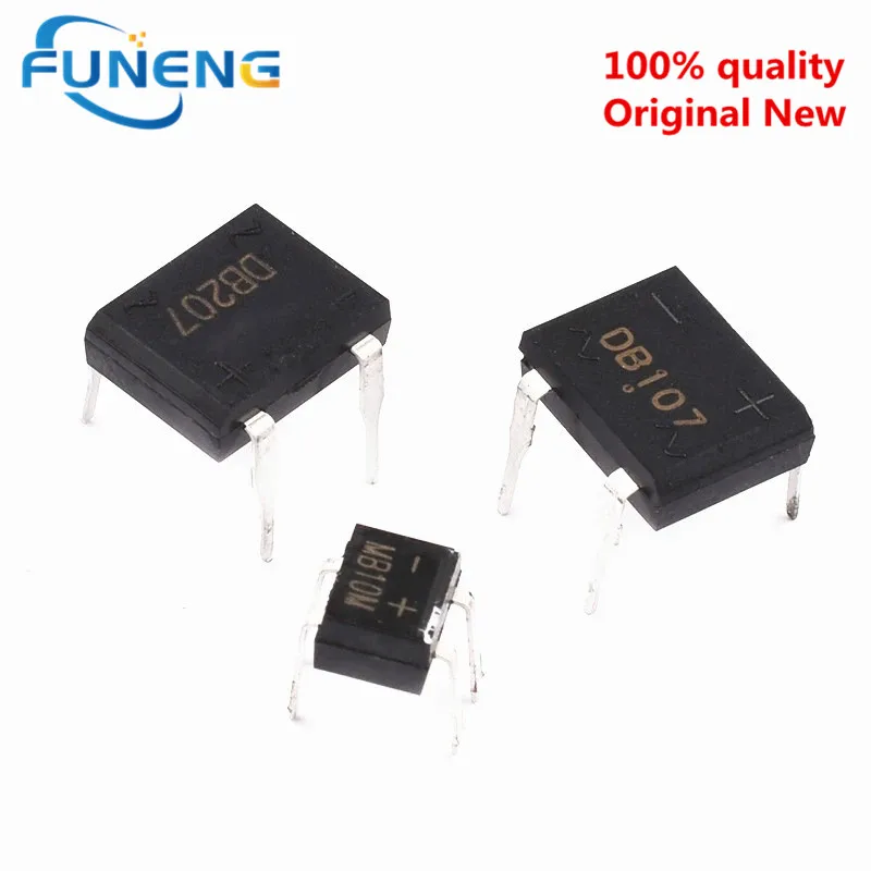 20PCS MB6F MB6S MB8F MB8S MB10F MB10S ABS6 ABS8 ABS10 ABS210 DB104S DB105S DB106S DB107S DB157S DB207S Rectifier Bridge Stack