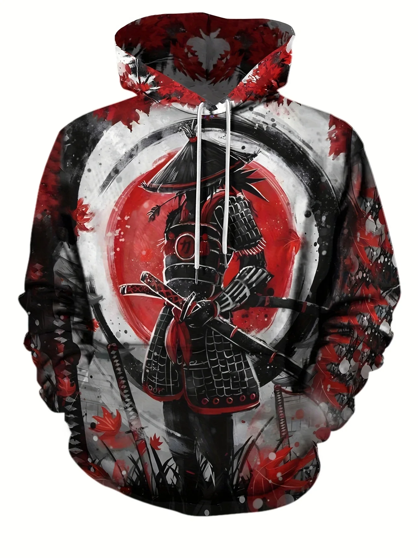 

New Men's Hoodies Japanese Samurai Pullover 3D Printing Casual Clothing Summer Men's Hoodies Fashion Oversized Men's Clothing