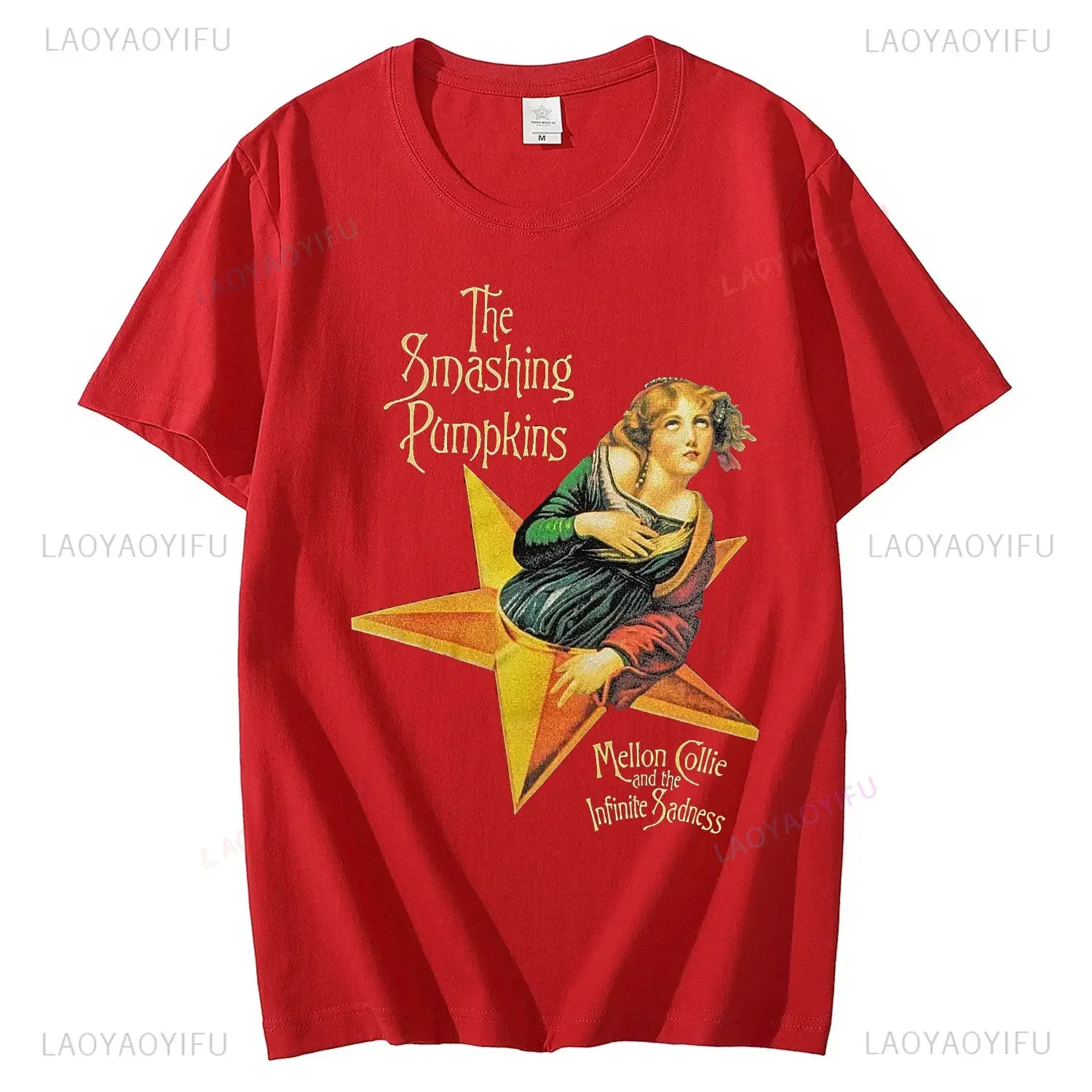 2024 Summer The Smashing Pumpkins Tops 100%Cotton Rock T-SHIRT Smashing Pumpkins \'Mellon Collie And The Infinite Sadness\' Shirts