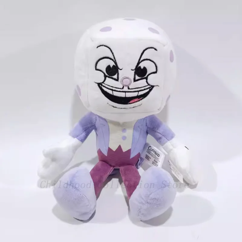 Kawaii Cuphead King Dice Stuffed Plush Toys Collection Model Anime Accompanying King Dice Dolls Collection Model Halloween Gifts