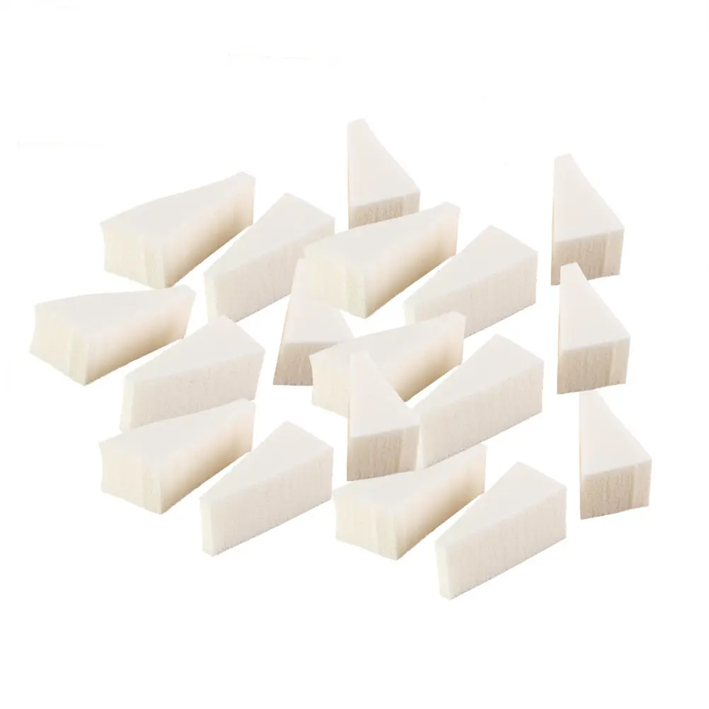 40Pcs Nail Art Wedge Sponge Makeup Puff for Manicure Pedicure Spirit Gum Liquid Latex Water Based Cosmetics Professional Use