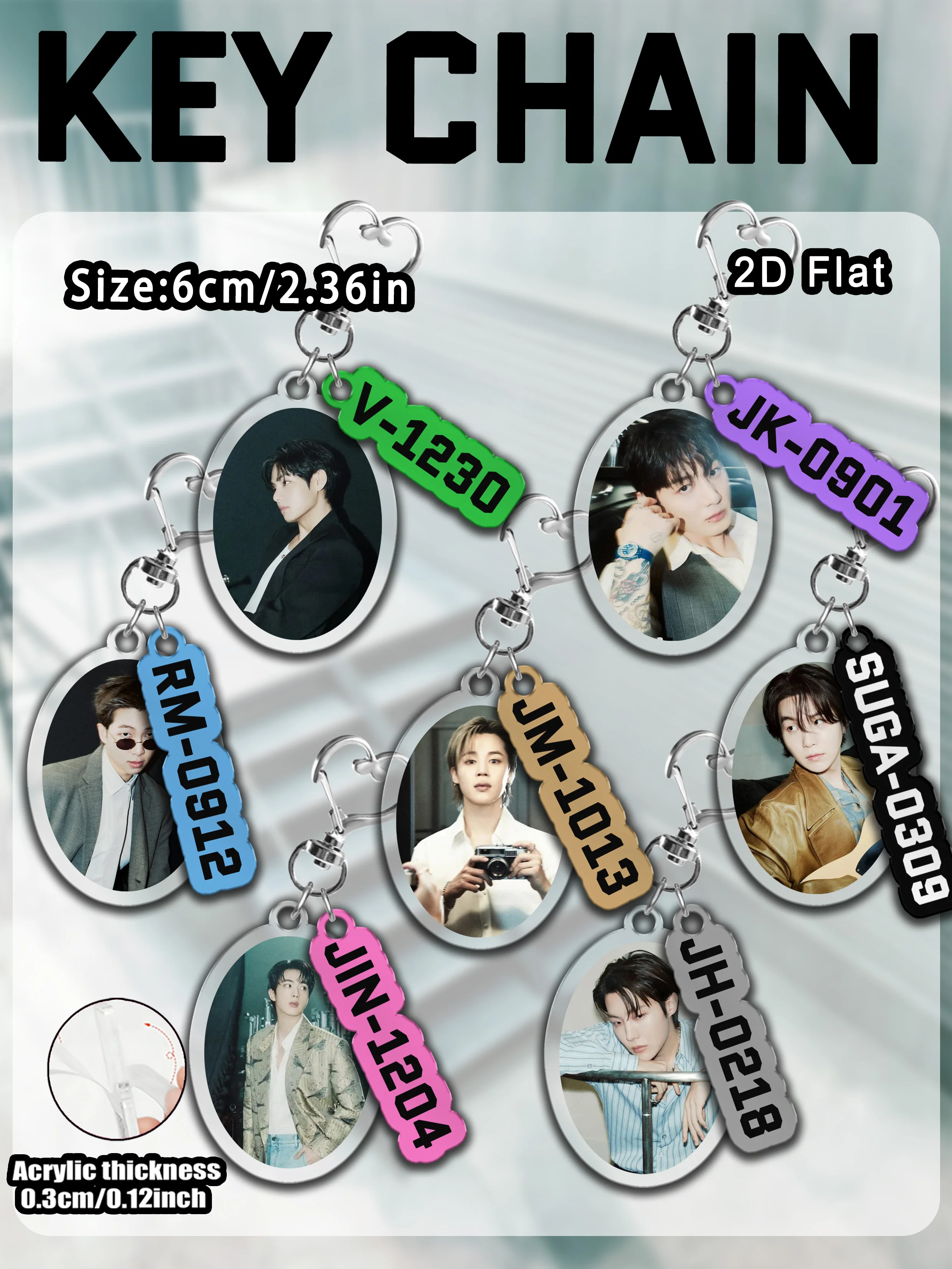 KPOP idol BTS keychain, ARIRANG style, jk jimin Suga Jin J-Hope V, rm , And their birthday ornaments, gift for ARMY